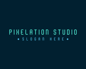 Pixelated Tech Wordmark logo design