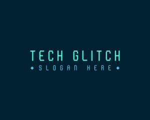 Pixelated Tech Wordmark logo design