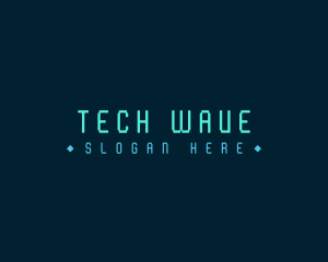 High Tech - Pixelated Tech Wordmark logo design