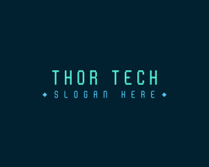 Pixelated Tech Wordmark logo design