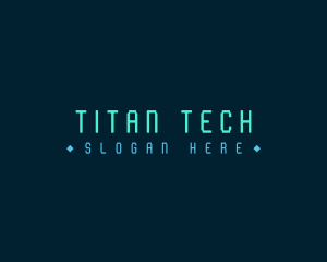 Pixelated Tech Wordmark logo design