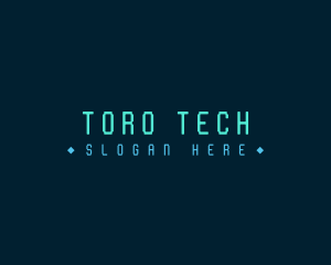 Pixelated Tech Wordmark logo design