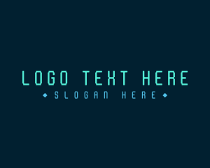 Futuristic - Pixelated Tech Wordmark logo design