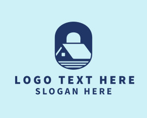 Property Developer - Blue Roof Letter O logo design