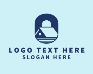 Leasing - Blue Roof Letter O logo design