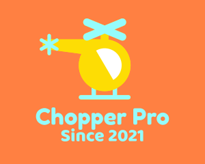 Chopper - Cute Toy Helicopter logo design