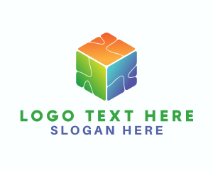 Gradient - Digital Startup Cube logo design