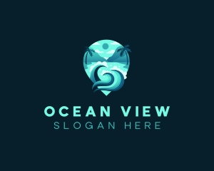 Ocean Wave Beach Resort logo design