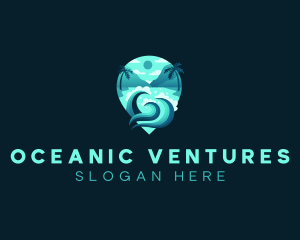 Ocean Wave Beach Resort logo design