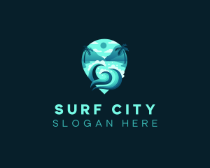 Ocean Wave Beach Resort logo design