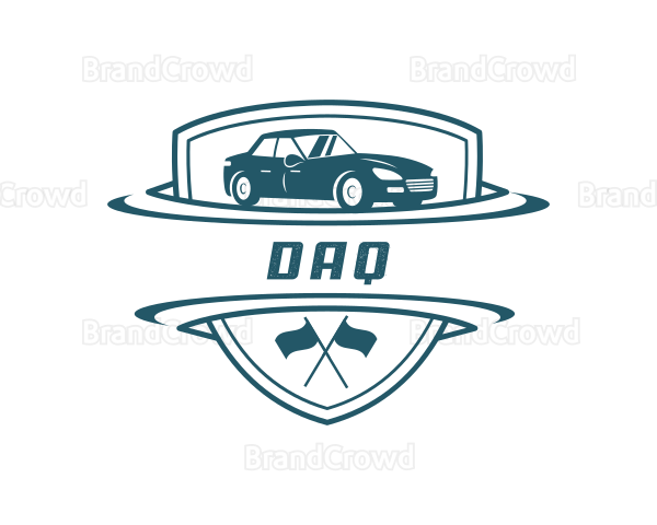 Shield Race Car Logo