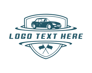 Automotive - Shield Race Car logo design