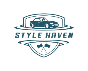 Showroom - Shield Race Car logo design