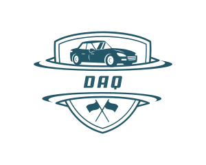 Driver - Shield Race Car logo design