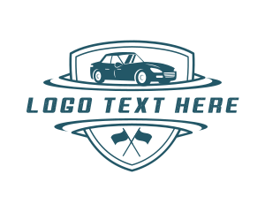 Tournament - Shield Race Car logo design