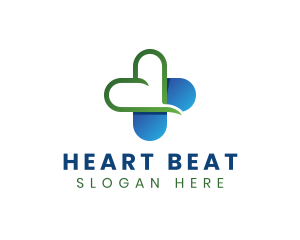 Heart Hospital Cross logo design