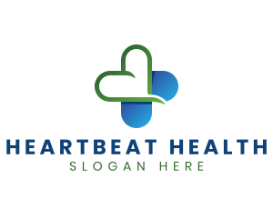 Cardiology - Heart Hospital Cross logo design
