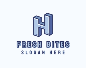 3D Business Letter H Logo