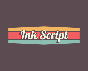 Retro Script Workshop logo design