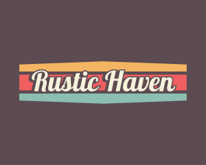 Retro Script Workshop logo design