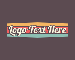 Workshop - Retro Script Workshop logo design