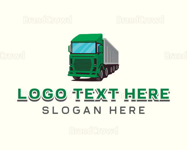 Logistics Trailer Truck Logo