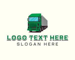 Haulage - Logistics Trailer Truck logo design