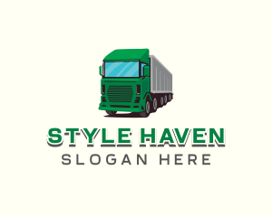 Logistics Trailer Truck Logo