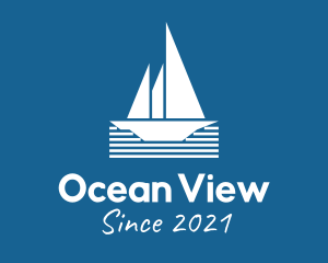 Ocean Sail Ship logo design