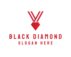 Red Diamond Medal  logo design