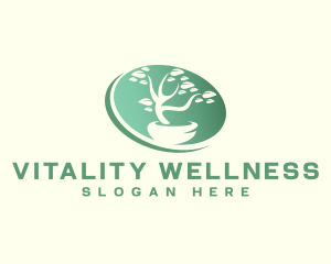 Wellness Bonsai Tree logo design