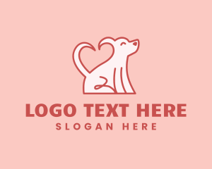 Pet Shop - Dog Heart Love logo design