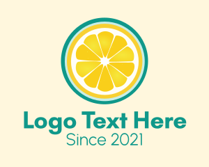 Healthy Living - Fresh Squeeze Lemon Slice logo design