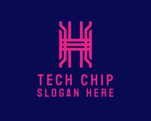 Chipset - Cyber Technology H logo design