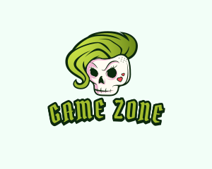 Skate Shop - Punk Skull Rocker logo design