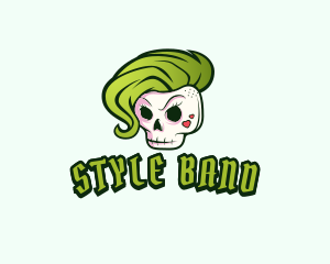 Punk Skull Rocker  logo design