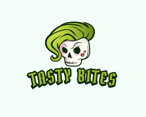 Scary - Punk Skull Rocker logo design
