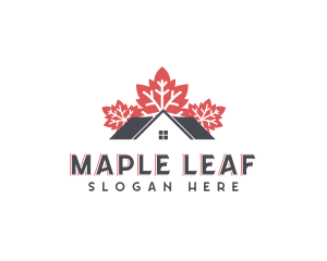 Canadian - Maple Leaf House logo design