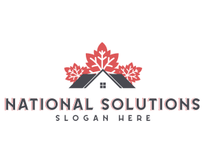 National - Maple Leaf House logo design