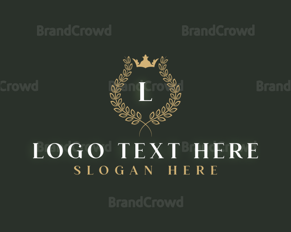 Classic Crown Wreath Logo