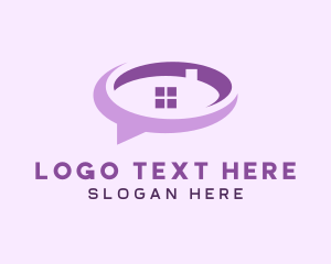 Purple - Purple Realty Speech Bubble logo design