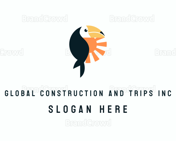 Toucan Bird Sunrise Logo