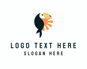 Toucan Bird Sunrise Logo