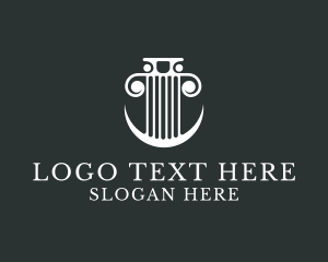 Law - Finance Lawyer Column Insurance logo design