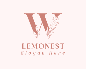 Elegant Leaves Letter W Logo