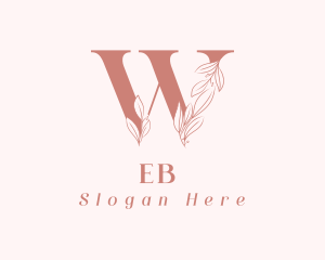 Wedding - Elegant Leaves Letter W logo design