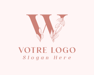 Event - Elegant Leaves Letter W logo design