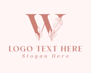 Modern - Elegant Leaves Letter W logo design