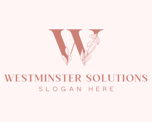 Elegant Leaves Letter W logo design