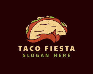 Retro Taco Snack  logo design